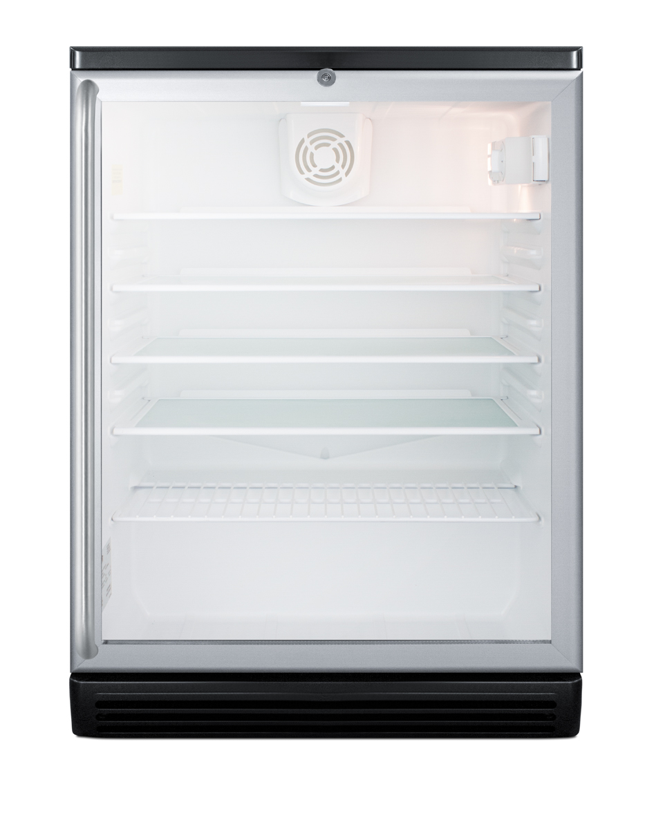 Commercially listed 5.5 cu.ft. counter height beverage center in a 24